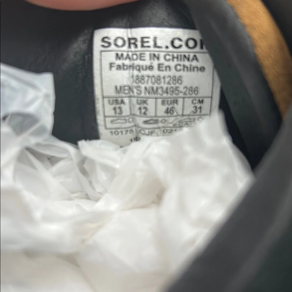 Sorel Madson Boots Tan Mens Size 13 Moc Toe Waterproof Leather